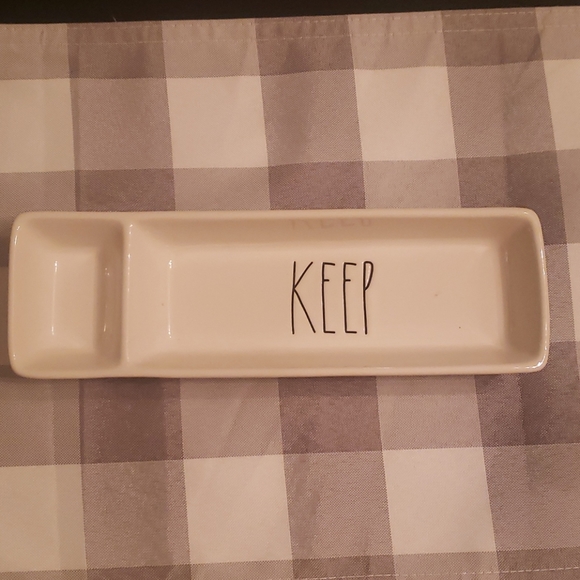 Rae Dunn "KEEP" Storage Trinket Tray - Picture 2 of 4